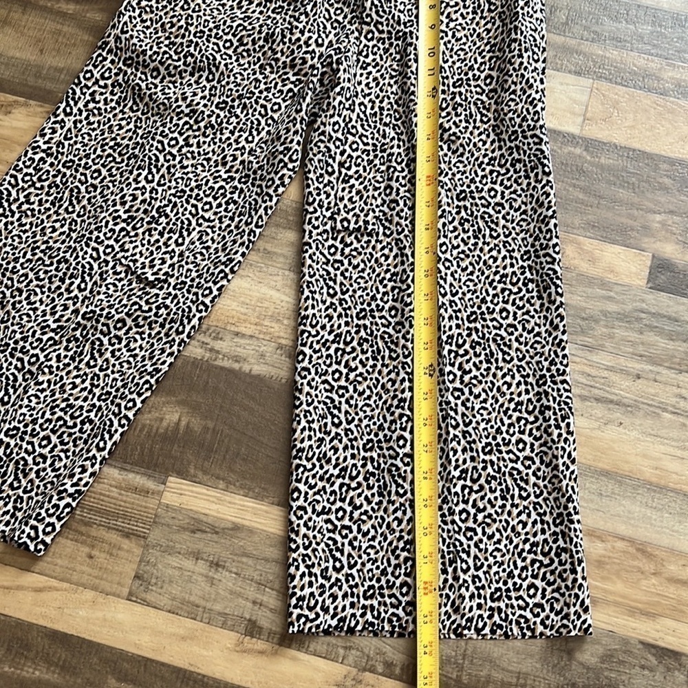 JCREW LEOPARD WIDE LEG CROPPED PANTS 100% silk - Picture 7 of 7